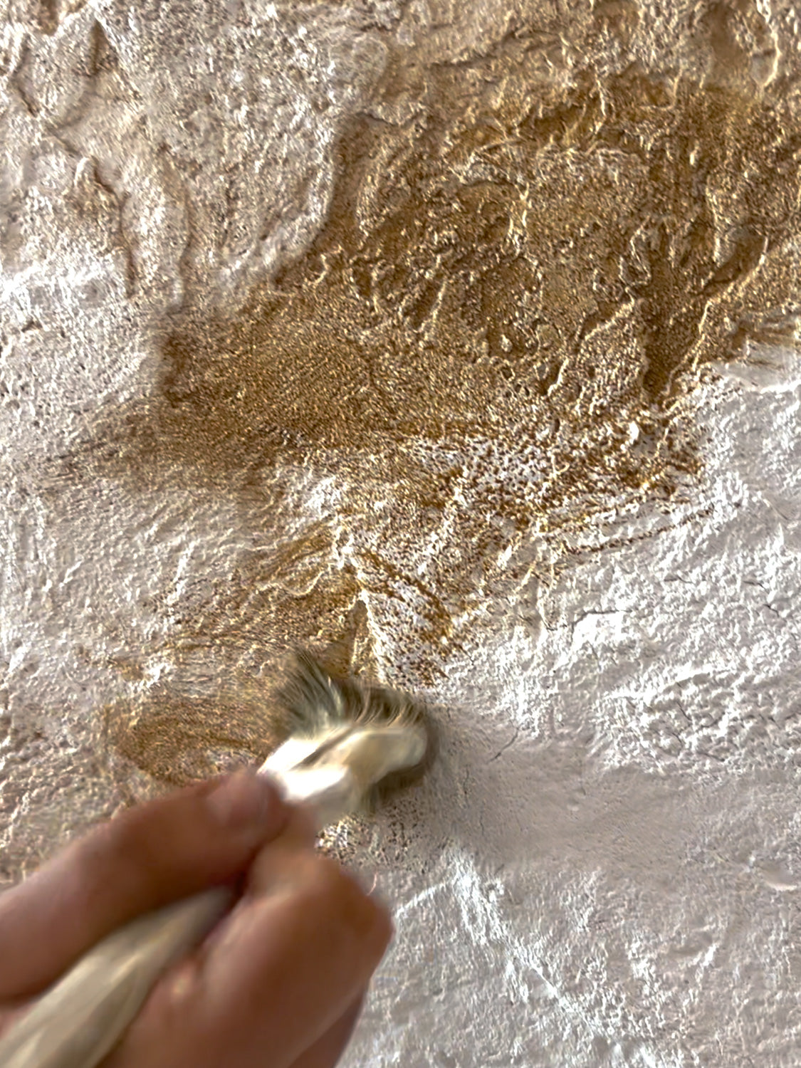 Decora Natural Protective Wax being applied to a Venetian Plaster wall — MVP Products, Caloundra QLD