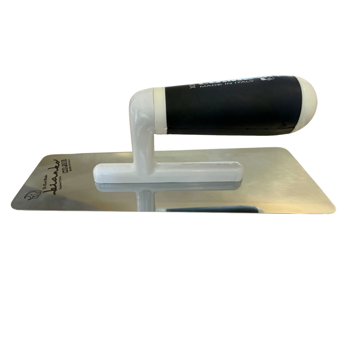 Co.Me Bianko Trapezoidal Venetian Trowel 240x100mm — available from MVP Products, Caloundra QLD
