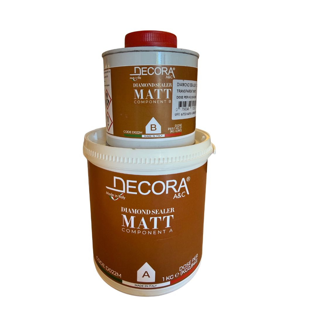 Decora Diamond Matte Microcement Sealer Set 1kg — available from MVP Products, Caloundra QLD