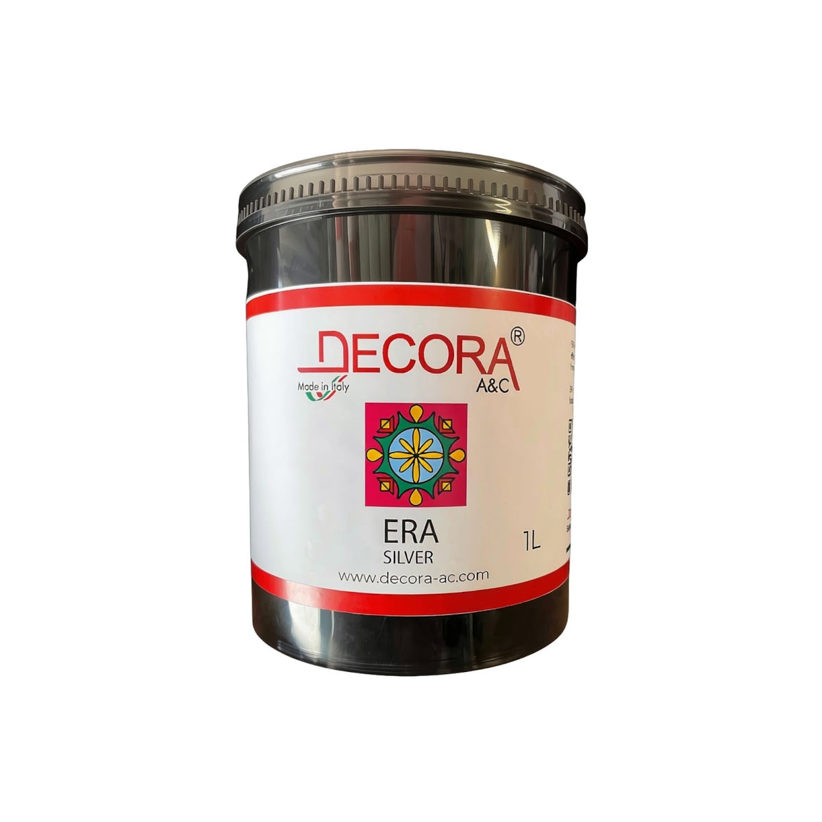 Decora Era Silver Metallic Decorative Finish 1L — available from MVP Products, Caloundra QLD