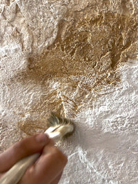 Decora Natural Protective Wax being applied to a Venetian Plaster wall — MVP Products, Caloundra QLD