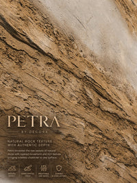 Decora Petra stone effect Venetian Plaster with natural rock texture in earthy tones