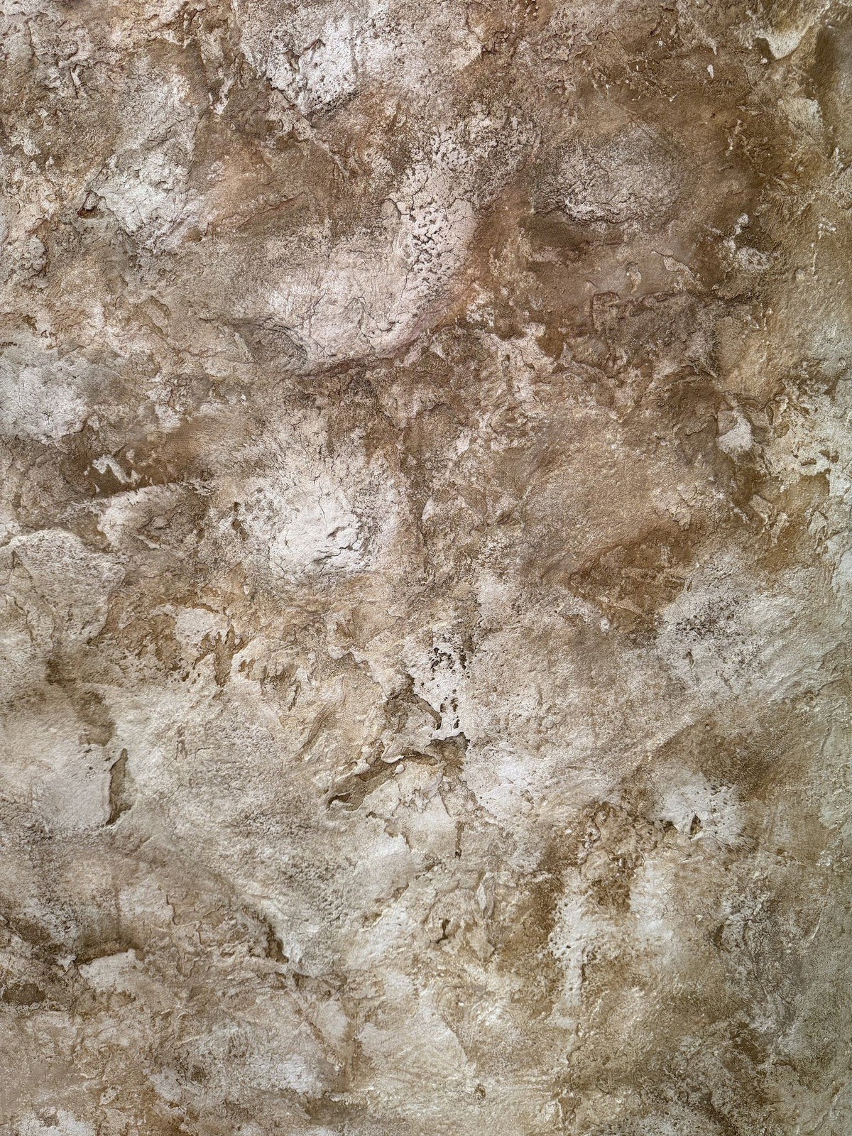 Close up of Decora Petra stone effect Venetian Plaster showing layered natural texture