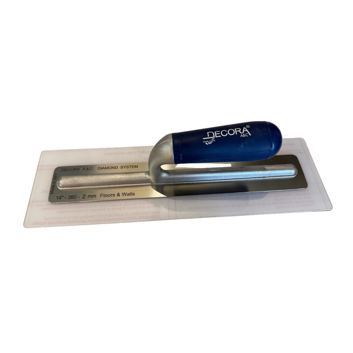 Decora PVC Trowel for Microcement 360x2mm — available from MVP Products, Caloundra QLD