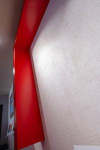 Close up of Decora Raffaello Venetian Plaster showing its trowelled texture