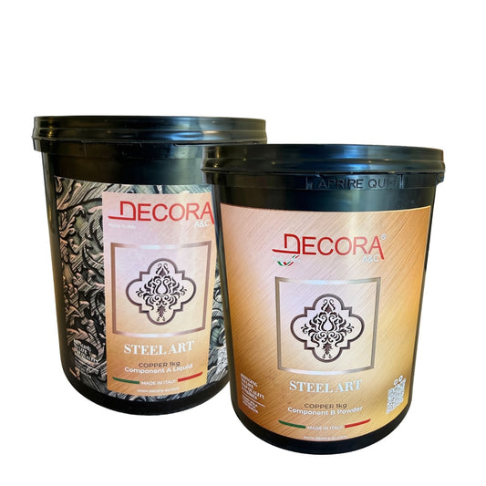 Decora Steel Art Copper Metallic Effect Finish 1kg — available from MVP Products, Caloundra QLD