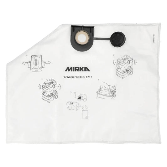Mirka Fleece Dust Bags for DEXOS 1217 5 Pack — available from MVP Products, Caloundra QLD